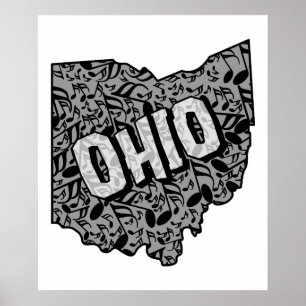 Póster Notas de música de Ohio