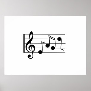 Póster Notas musicales