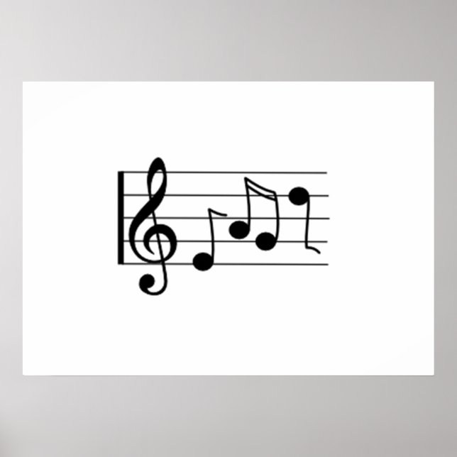 Póster Notas musicales (Frente)