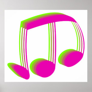 Póster Notas musicales