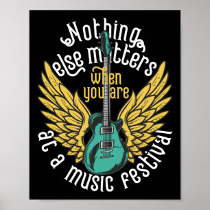 Póster Nothing Else S - Festival de Música Tee de guitarr