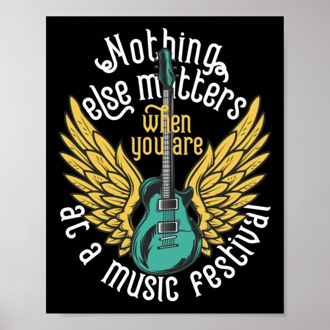 Póster Nothing Else S - Festival de Música Tee de guitarr (Frente)
