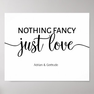 Póster Nothing Fancy Just Love Poster