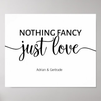 Póster Nothing Fancy Just Love Poster