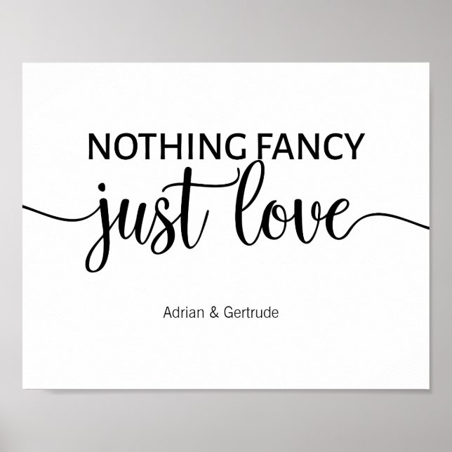 Póster Nothing Fancy Just Love Poster (Frente)