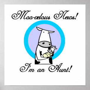 Póster Noticias Moo-velous Soy camisetas y regalos de tía