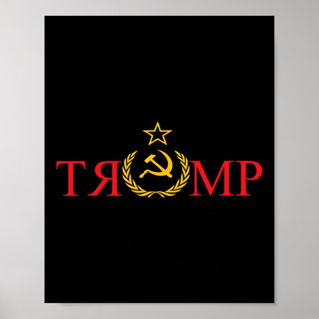 Póster Noticias no falsas Trump Rusia 1 (Frente)