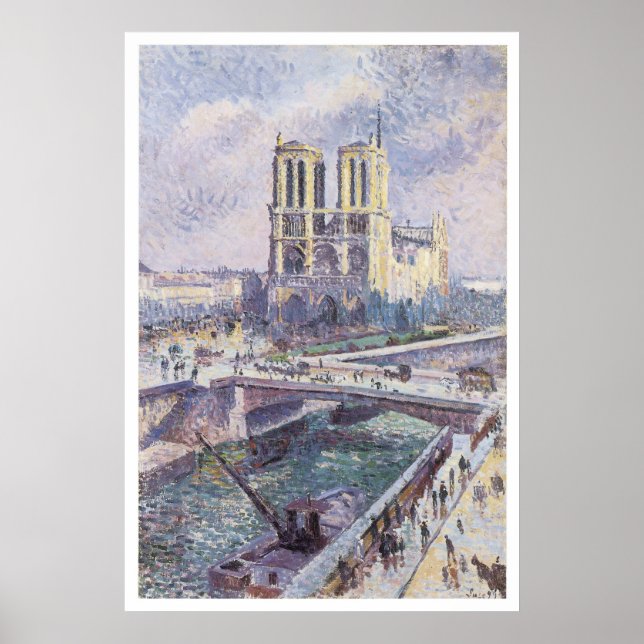 Póster Notre Dame, 1899 Maximilien Luce (Frente)