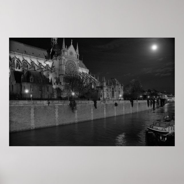 Póster Notre Dame de París, a la luz de la luna, tarde, P (Frente)