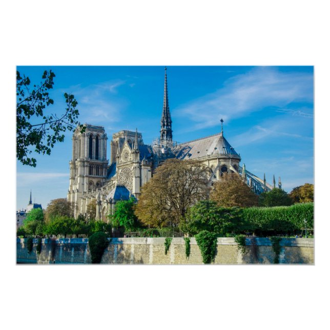 Póster Notre Dame de París en Francia (Anverso)
