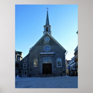 Póster Notre Dame des Victoires, Ciudad Vieja de Quebec,