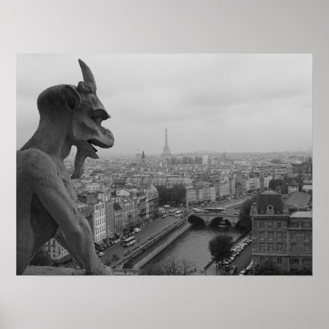 Póster Notre Dame Gargoyle (Frente)
