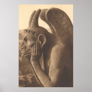 Póster Notre Dame Gargoyle Chimera