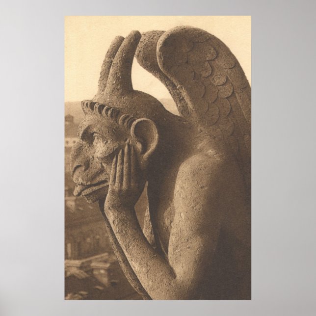 Póster Notre Dame Gargoyle Chimera (Frente)