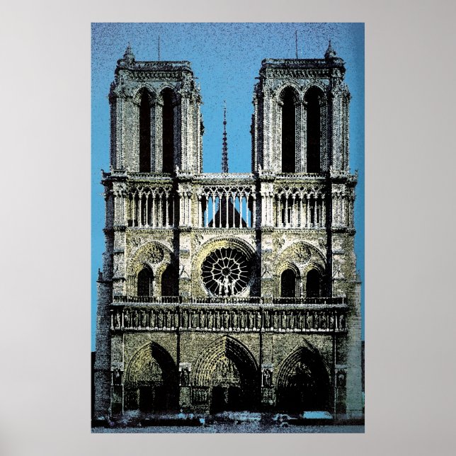 Póster Notre Dame Paris Francia (Frente)