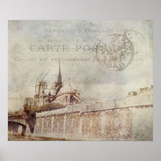 Póster Notre Dame texturizada