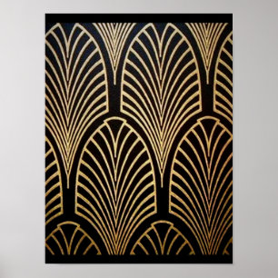 Póster Nouveau del arte, art déco, modelo de la fan,