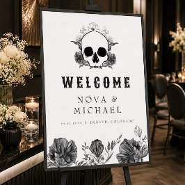 Póster NOVA Gótico Floral Calavera Hasta que la Muerte Bo