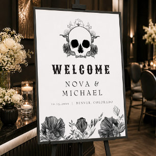 Póster NOVA Gótico Floral Calavera Hasta que la Muerte Bo