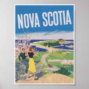 Póster Nova Scotia Canada Vintage Travel Poster