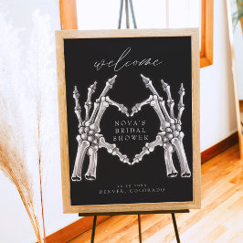 Póster NOVA Skeleton Heart Hands Bridal Shower Bienvenida