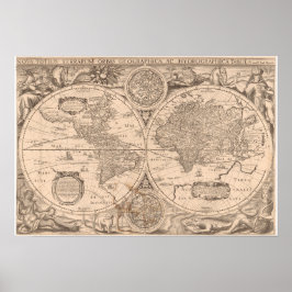 Póster Nova totius terrarum orbis geographica