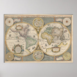 Póster Nova Totius Terrarum Orbis Geographica