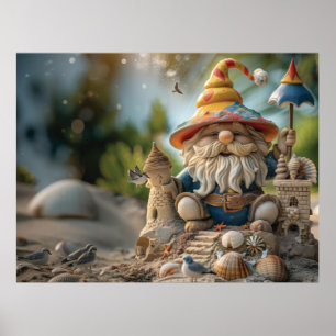Póster Nóvaya de playa sentado en un trono de playa