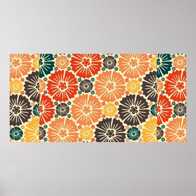 Póster Noveau retro hermoso (Frente)