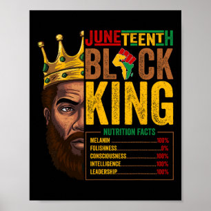 Póster Novecientos hechos nutricionales del Rey Negro Org