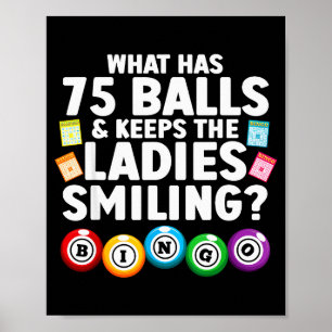 Póster Novedad de Bingo Genial para Hombres Mujeres Amant