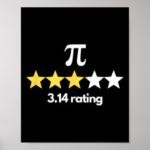 Póster Novedad De Pi Humor Pi Day De 3.14 Estrellas De Ra
