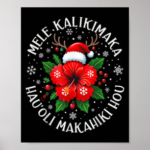 Póster Novedades divertidas en Hawái Santa Navidad
