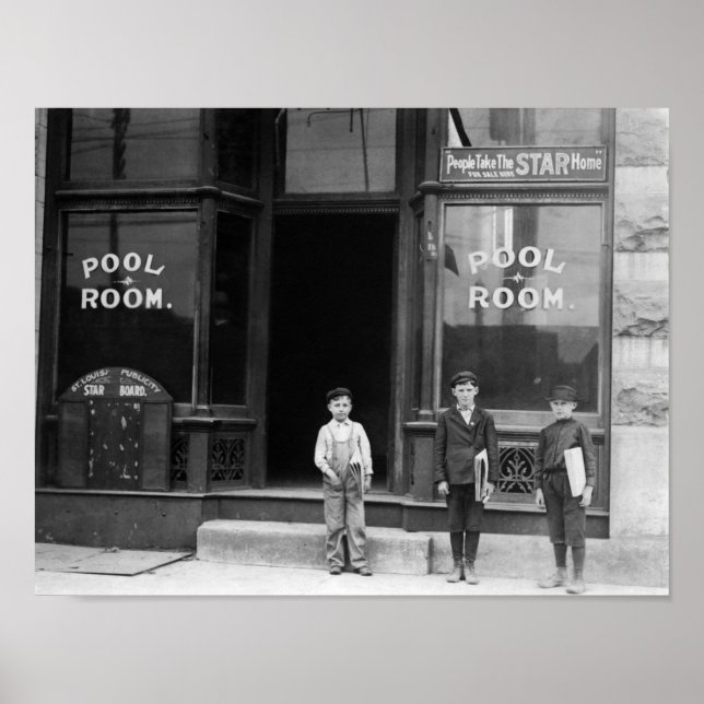 Póster Novedades Fuera De Una Sala De Piscina - St. Louis (Frente)