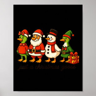 Póster Novedoso muñeco de nieve de Santa Goose, solo un N