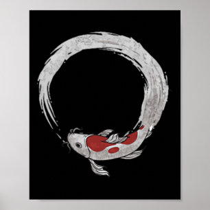 Póster Novelad de Pesca de Carpa Koi Japonesa Asiática Vi
