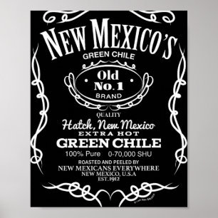 Póster Novelty D de chile verde Hatch No. 1 antiguo de Nu