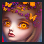 Póster November Topaz Eyes Birthstone Butterfly Girl<br><div class="desc">November Topaz Eyes Birthstone Butterfly Girl</div>