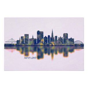 Póster Novi Sad Skyline