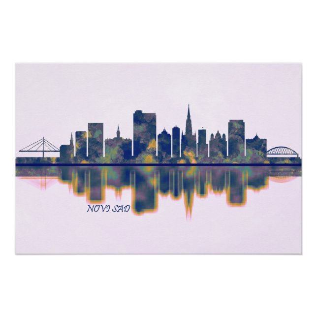 Póster Novi Sad Skyline (Anverso)