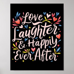 Póster Novia Amor Risa Y Felices Para Siempre Bachelo