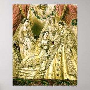 Póster Novia Antigüa Boda Vintage