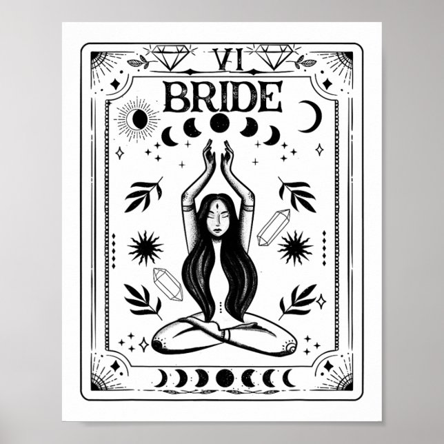 Póster Novia Bruja Coven Tarot Celestial Gothic Soltero (Frente)