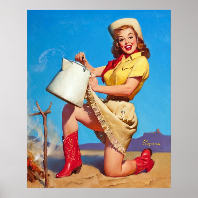 Póster Novia con pinza de café (Frente)