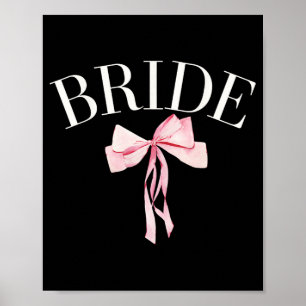 Póster Novia Coqueta Con Lazos De Coqueta Compromiso Brid