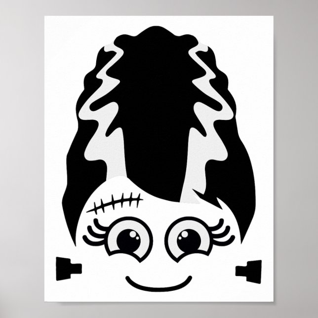 Póster Novia De Frankenstein Monster Cute Halloween Costu (Frente)