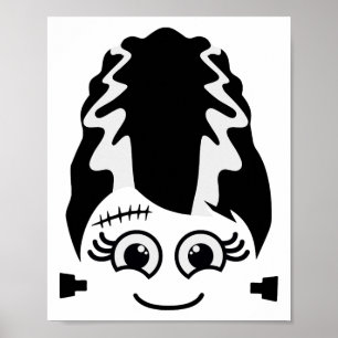 Póster Novia De Frankenstein Monster Cute Halloween Costu