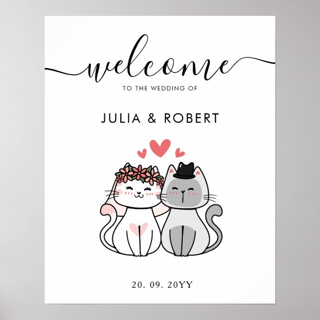 Póster Novia De Gato Y Boda De Groom (Frente)