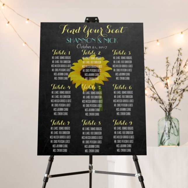 Póster Novia de girasol 9 Mesa Boda de pizarra de otoño (Subido por el creador)