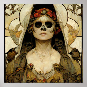 Póster Novia De La Muerte Horror Gótico